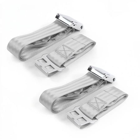 Airplane 2 Point Gray & Grey Lap Bucket Seat Belt Kit for Chevy Bel Air 1949-1954 - 2 Belts