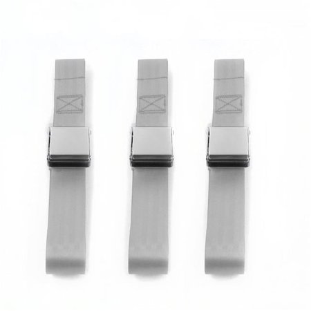 Airplane 2 Point Gray Lap Bench Seat Belt Kit for 1941-1948 Ford - 3 Belts