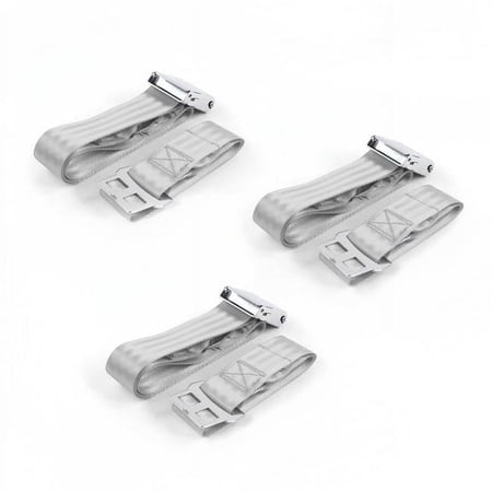 Airplane 2 Point Gray Lap Bench Seat Belt Kit with 3 Belts for 1967-1974 AMC AMX