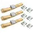 thumbnail image 1 of Airplane 2 Point Tan Lap Bench Seat Belt Kit with Bracketry for 1962-1980 Triumph Spitfire - 3 Belts, 1 of 1