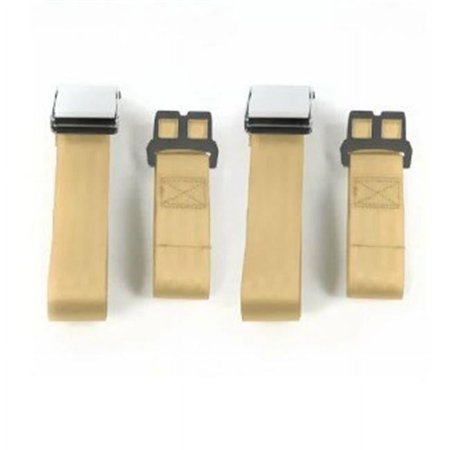 Airplane 2 Point Tan Lap Bucket Seat Belt Kit with Bracketry for 1970-1979 AMC Gremlin - 2 Belts