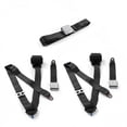 thumbnail image 1 of Airplane 3 Point Black Retractable Bench Seat Belt Kit for Ford Truck 1961-1966 - 3 Belts, 1 of 1