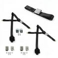 thumbnail image 1 of Airplane 3 Point Black Retractable Bench Seat Belt Kit with Bracketry & 3 Belts for 1947-1954 Chevy Truck, 1 of 1
