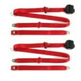 thumbnail image 1 of Airplane 3 Point Red Retractable Bucket Seat Belt Kit with Bracketry for 1961-1964 Chevy Impala - 2 Belts, 1 of 1