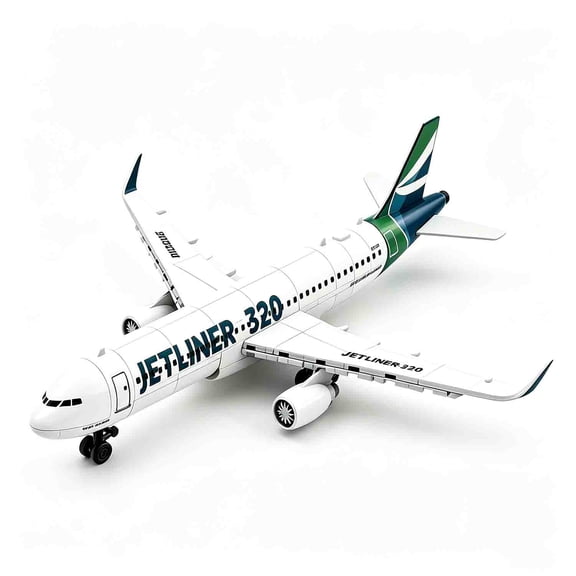 Aasimar A320-Plane-Building-Set, Compatible with Lego-Plane, 129Pcs 1:112 Scale Airliner-Model for Aviation Fans and Display