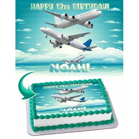 Airplane Aircraft Birthday Cake Topper, by Inkuten