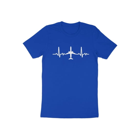 Airplane Airliner Plane Pilot Heartbeat Design Aviation Gift T-Shirt Flying Airplane Birthday Holiday Travel Presents Men Women Kids Tshirt