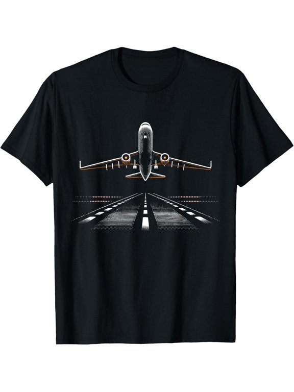 Airplane Aviation Aviator Flight Pilot T-Shirt men and women can wear, black, white, gifts