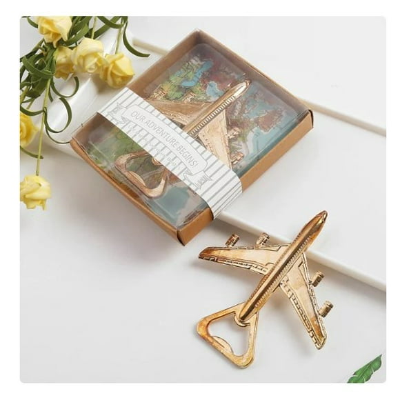 Airplane Bottle Opener - Aviation Gifts for Pilot - Airplane Decor - Birthday Gift for Veteran - Plane Beer Bottle Opener in Gift Box - Perfect Travel Gift (Airplane)