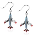 thumbnail image 1 of Airplane Charm Earrings in Silver, 1 of 1