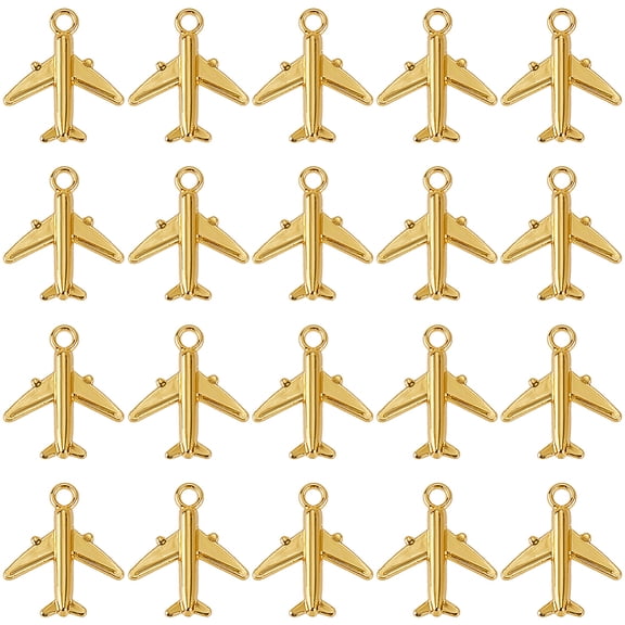 Airplane Charms Plane Charm Alloy Simple Small Aircraft Journey Vehicle Pendants for Jewelry Findings DIY Necklace Bracelet Keychains Adults