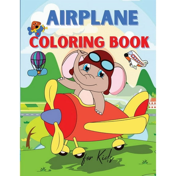 Airplane Coloring Book for Kids: Amazing Airplane Coloring Book for Kids ages 3+ Page Large 8.5 x 11
