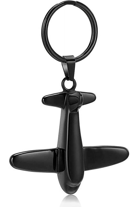 Airplane Cremation Keychain for Ashes Always In My Heart Urn Locket Cremation Jewelry Stainelss Steel Airplane Memorial Keepsake Keychain for Human Ashes Pet Ashes