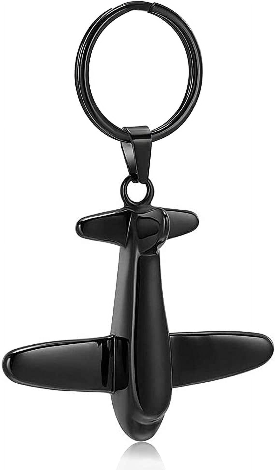 Airplane Cremation Keychain for Ashes Always In My Heart Urn