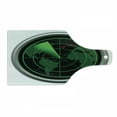 thumbnail image 1 of Airplane Cutting Board, Plane Flight Screen Radar Route Avitaion Green on Monochrome Background, Decorative Tempered Glass Cutting and Serving Board, Wine Bottle Shape, Green Black, by Ambesonne, 1 of 1