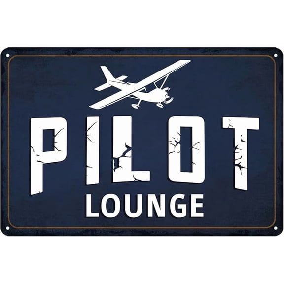 Airplane Decor Vintage Airplane Metal Tin Sign Pilot Lounge Sign Aviation Themed Wall Art For Pilots And Airplane Lovers Vintage Airplane Decor For Boys Room 8 X 12 Inch
