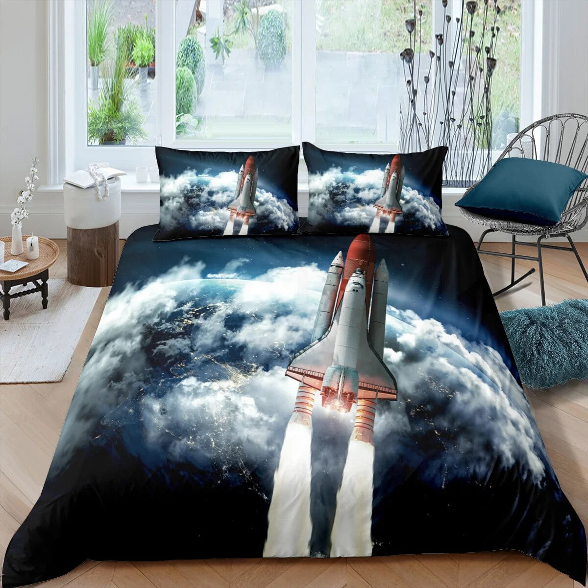 Airplane Fighter Duvet Cover King/Queen Size flying Fighter Jet Bedding
