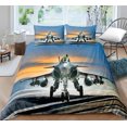 Airplane Fighter Duvet Cover King Size Flying Fighter Plane Quilt Cover
