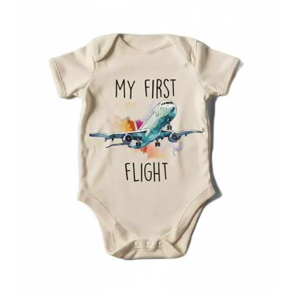 Airplane First Flight Newborn Baby Bodysuit