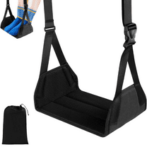 ‌Airplane Foot Hammock with Extended Strap – No Collapse Foot Rest for Plane Travel, Thickened Foam Portable Desk Hammock, Travel Essential for Comfortable Feet