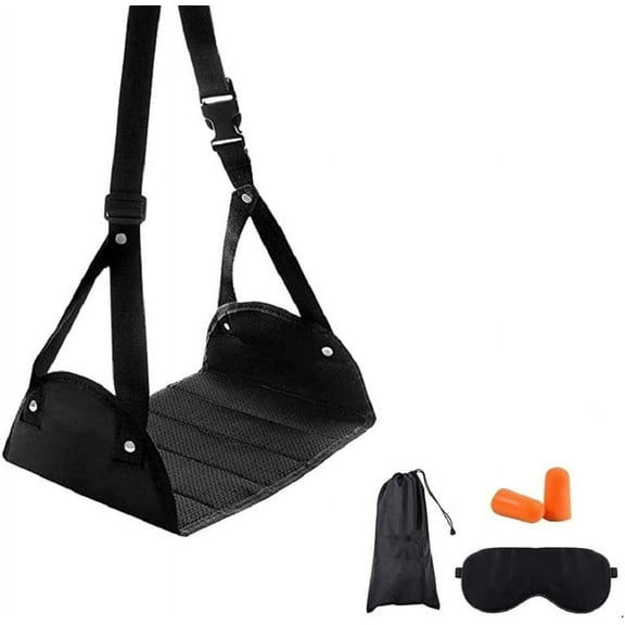 Airplane Foot Hammock, Footrest, Office Foot Hammock Under Desk, Adjustable Desk Foot Rest for Work at Home Comfort Leg Fatigue Footrests Hammock