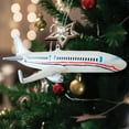 thumbnail image 1 of Airplane Glass Christmas Ornament, 1 of 6