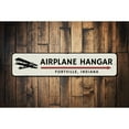thumbnail image 1 of Airplane Hangar Novelty Decor, Metal Wall Sign - 4x18 Inches, 1 of 4