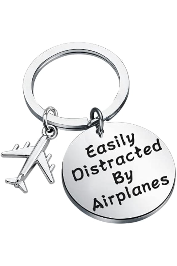 Airplane Keychain - Aviation Gift Easily Distracted By Airplanes
