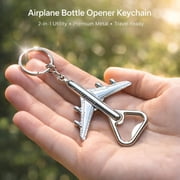 Airplane Keychain for Bike Car Men | Metal Aircraft Bottle Opener Key Ring | Fighter Jet Keychain Gift | Key Holder for Travel Lovers | Stylish & Durable