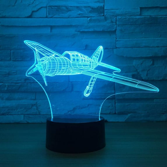 Airplane Lamp for Kids, Airplane Night Light, 3D Optical Illusion Lamp Decorations for Home, Led Illusion Lamps Gifts Decor, Toys Party Decorations Birthday Gifts for Kids, 16 Colors
