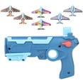 thumbnail image 1 of Airplane Launcher Toy with 6 Foam Glider Planes - Catapult Plane Launcher Outdoor Flying Toys Idea Birthday Gift Set Yard Game Activities Blue, 1 of 5