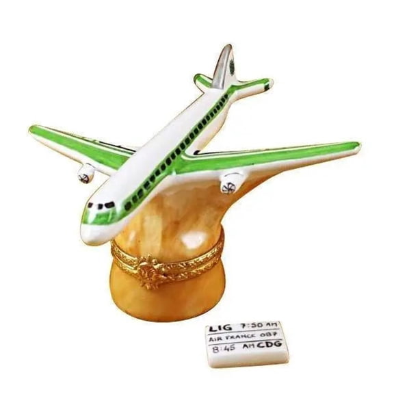 Airplane Limoges Box for Aviation Enthusiasts Limoges Box Porcelain Figurine