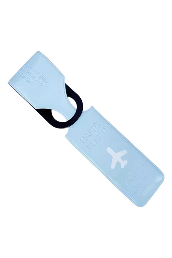 Airplane Luggage Tags, 1 Pc Durable PVC Tags for Suitcases, Backpacks Lost Bag Prevention Stylish Plane-Patterned Travel Accessory for Secure & Quick Suitcase Identification, 1.57"x9.84", Sky Blue
