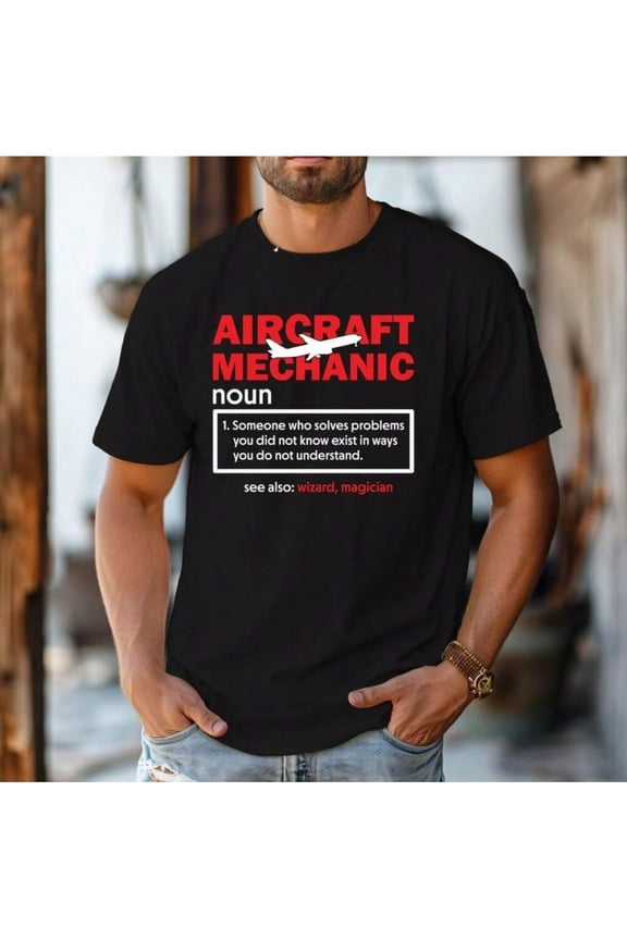 Airplane Mechanic T-Shirt, Funny Aviation Tee For Men, Aircraft Repair Crew Gift, Problem Solver Shirt, Aviation Maintenance Humor, Husband As Present