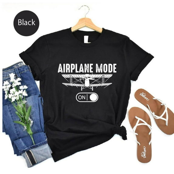 Airplane Mode ON Graphic Tee: Travel Shirt, Pilot Gift SWEATSHIRT All Size S-5XL
