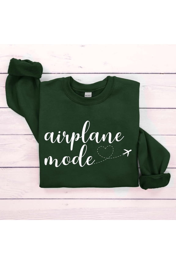 Airplane Mode Sweatshirt, Airplane Shirt, Travel Sweater, Traveler, Traveler Mode, Vacation Shirt, Vacay Mode Crewneck, Pilot Shirt All Size S-5Xl