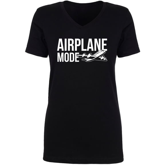 Airplane Mode Womens V-Neck T-Shirt