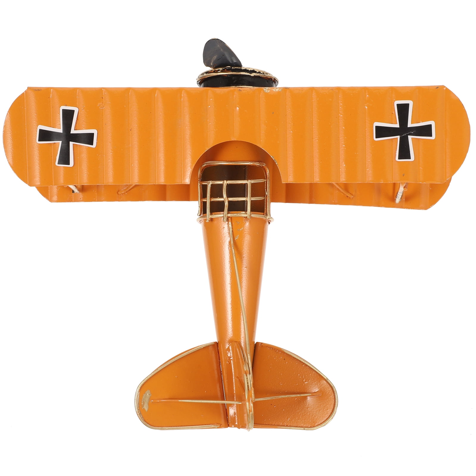 Airplane Model Aircraft Decor Iron Vintage Plane Biplane Retro Metal