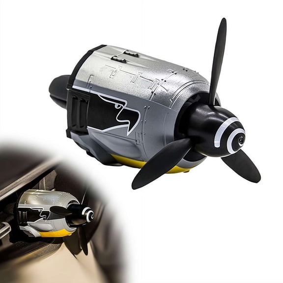 Airplane Model Car Air Freshener Vent Clip, Long Lasting Scent, Rotating Propeller Odor Eliminator, Aviation Themed Auto Diffuser