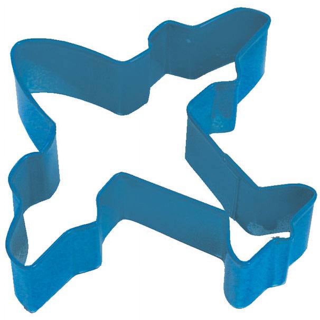 Airplane Navy Poly Resin Coated Tin Cookie Cutter 4 in R&M Cookie