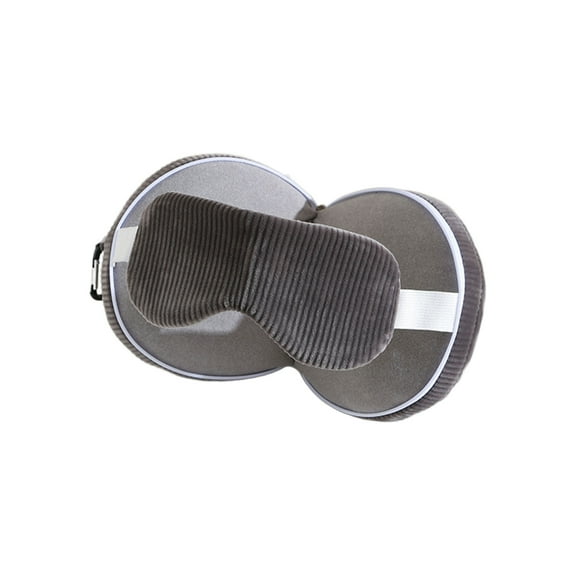 Airplane Neck Pillow for Long Flight with Memory Foam U-Shaped Support and Travel Eye Mask for Sleeping Airplane, Office Nap, Car & Home Use