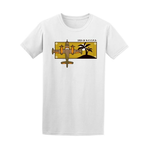 Airplane Over An Island T-Shirt Men -Image by Shutterstock, Male Medium