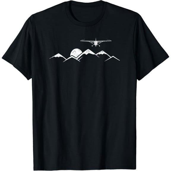 Airplane Over Mountains Gift for Pilots T-Shirt mens t shirt，black，women，funny，misfits，men，journey