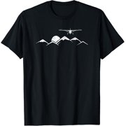 Airplane Over Mountains Gift for Pilots T-Shirt