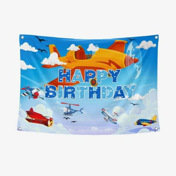 Airplane Party Decorations Supplies Baby Shower Party Backdrop Decorations PhotoBackground for Boy's or Girl's Party Supplies