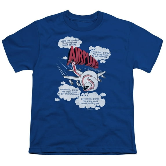 Airplane - Picked The Wrong Day - Youth Short Sleeve Shirt - Medium
