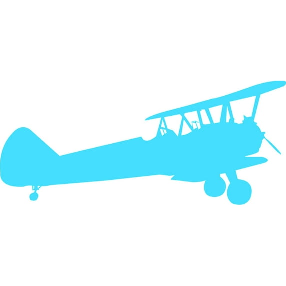 Airplane Picture Art - Boys Bed Room - Peel & Stick Sticker - Vinyl Wall Decal Size : 14 Inches X 36 Inches