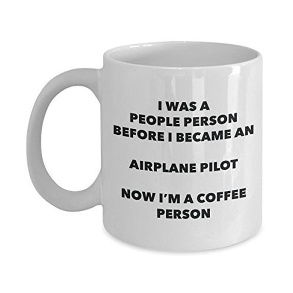 Airplane Pilot Coffee Person Mug - Funny Tea Cocoa Cup - Birthday Christmas Coffee Lover Cute Gag Gifts Idea