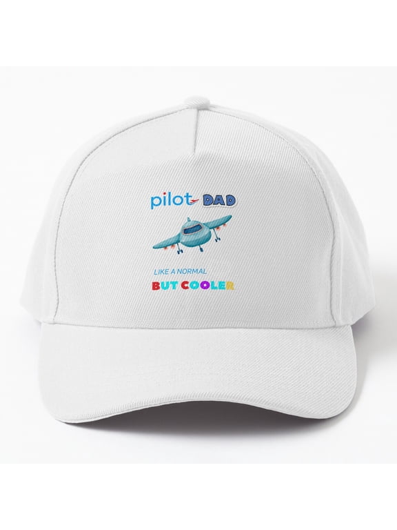 Airplane Pilot Dad Baseball Hat, Aviation Father Graphic, Classic Flying Enthusiast Gift Cap