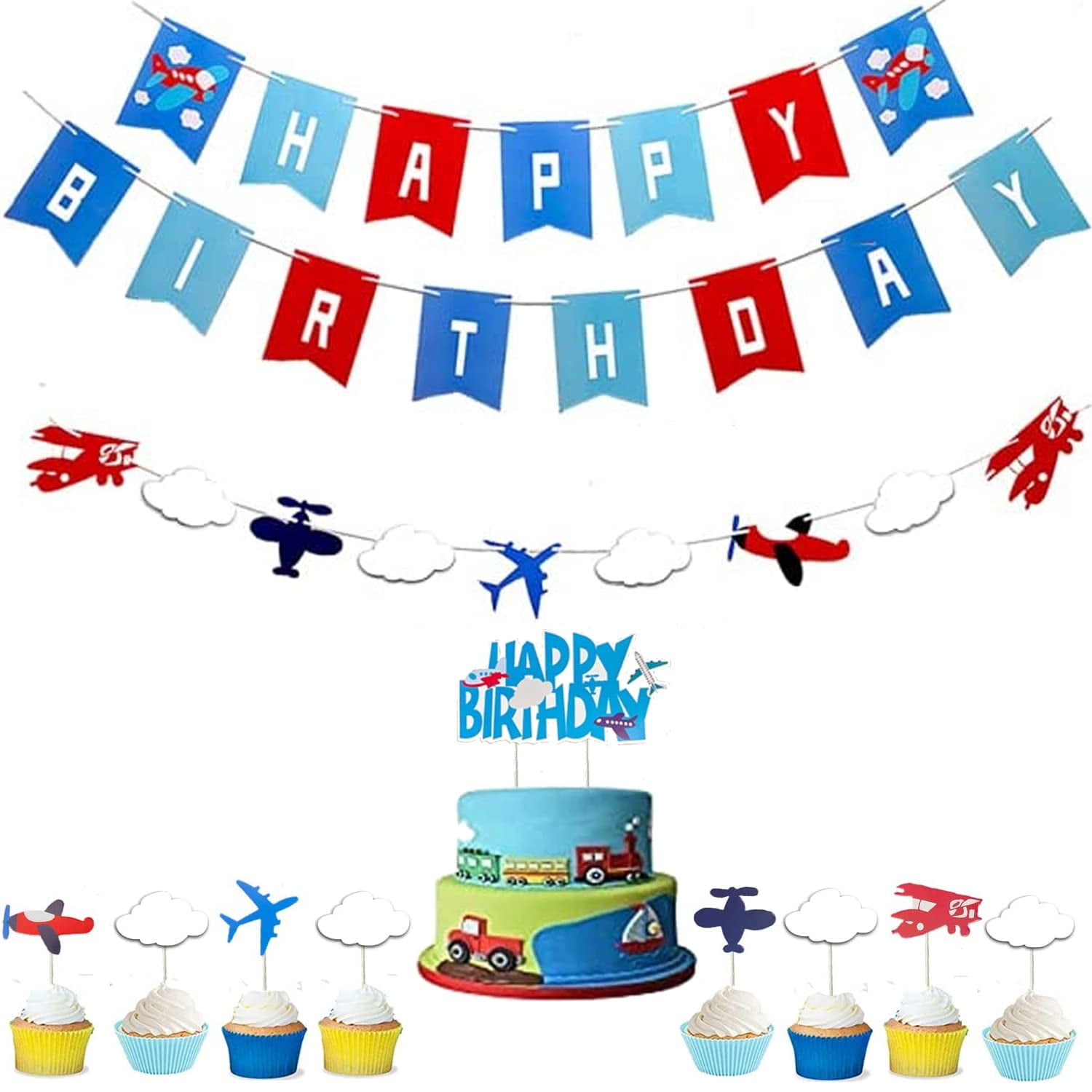 Airplane Plane Birthday Banner Airplane Aviator Aviation Birthday